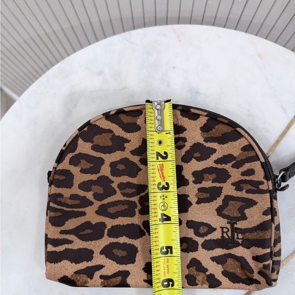 Lauren Ralph Lauren LRL Leopard Print Cosmetic Makeup Bag Pouch Travel Toiletry - Picture 6 of 7